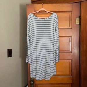 LOFT Outlet Lounge Night Dress Warm Striped Sz L